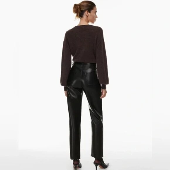 Aritzia Wilfred The Melina Faux Leather Pants Size 6 - Picture 2 of 10